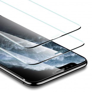 Lot de 2 : Alpexe Verre Trempé pour iPhone 11/iPhone XR 6.1, 2 Pièces 3D Couverture Complète Film Protection écran 9H Noir