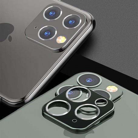 Alpexe Verre Trempé Caméra Arrière Protecteur pour iPhone 11/ XR 3D 9H Anti-Rayure Argent