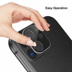 Alpexe Caméra arrière iPhone 11/ XR , Protecteur d'objectif de Caméra Arrière Verre Trempé Argent