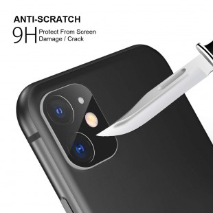 Alpexe Film de protection en Verre Trempé Argent Caméra Arrière pour iPhone 11/ XR 