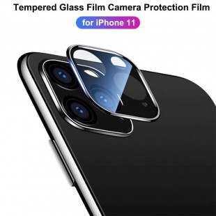 Alpexe Verre trempé Argent pour caméra arrière iPhone 11/ XR 