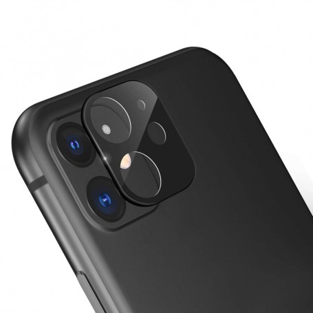 Alpexe Verre Trempé Caméra Arrière Protecteur pour iPhone 11 Pro / XS/S 3D 9H Anti-Rayure Noir