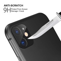 Alpexe Caméra arrière iPhone 11 Pro / XS/S , Protecteur d'objectif de Caméra Arrière Verre Trempé Noir