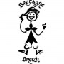 1 Adhésif Breton Bretagne Breizh - Transparent - Résistant - Noir - 12,5 x 6,8 cm