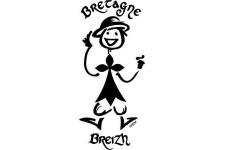 1 Adhésif Breton Bretagne Breizh - Transparent - Résistant - Noir - 12,5 x 6,8 cm