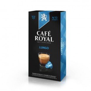 10 capsules Cafe Royal Lungo Capsules compatibles Systeme Nespresso 