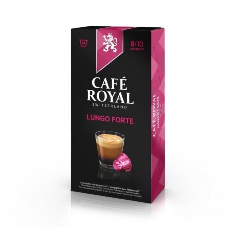 10 capsules Café Royal Lungo Forte Capsules compatibles Systeme Nespresso 