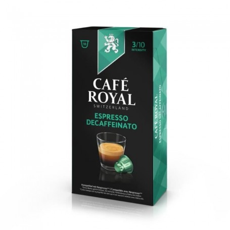 10 capsules de café Royal Decaffeinato 100% Arabica CAFÉ ROYAL