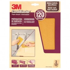 3M SANDBLASTER Papier abrasif - 230 x 280 mm - Grain : 120