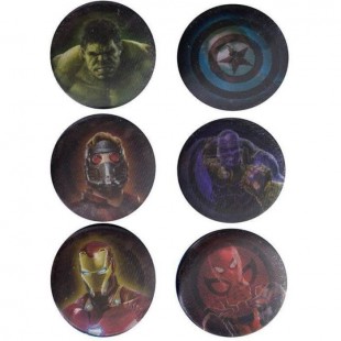 6 badges effet lenticulaire Marvel - Avengers Infinity War: Héros