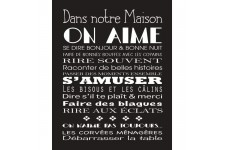 A LA MAISON Image contrecollée 40x50 cm
