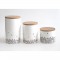 ABS -T1903804-6X - Lot de 6 pots de conservation - Porcelaine - Gamme Emma