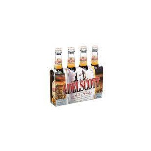 ADELSCOTT Pack de 4 Bieres aromatisées au malt de whisky 5,8° - 33 cl