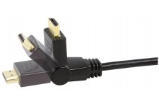 CABLE HDMI HIGH SPEED AVEC FICHES ROTATIVES - 5m