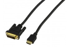 CABLE HDMI-DVI M/M 19P (PLAQUE OR) - 1.5m