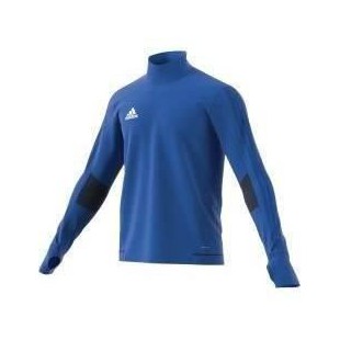 ADIDAS T-shirt d'entrainement manches longues Tiro 17 - Homme -Bleu et Bleu foncé et Blanc