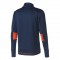 ADIDAS T-shirt d'entrainement manches longues Tiro 17 - Homme -Bleu foncé et Orange et Blanc