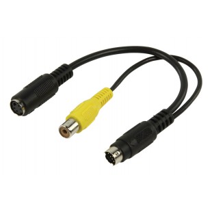 CABLE MINI DIN 7PINS VERS S-VIDEO + COMPOSITE 