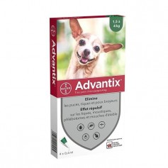 ADVANTIX 4 pipettes antiparasitaires - Pour tres petit chien de 1,5 a 4kg