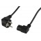 Valueline power cord with hooked contra plug 2.50 m