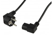 Valueline power cord with hooked contra plug 5.00 m