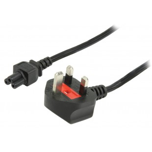 Valueline power cable UK plug - IEC320 C5 - 1.8m