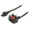 Valueline power cable UK plug - IEC320 C5 - 5.0m