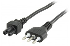 Valueline power cable Italy plug - IEC320 C5 - 1.8m
