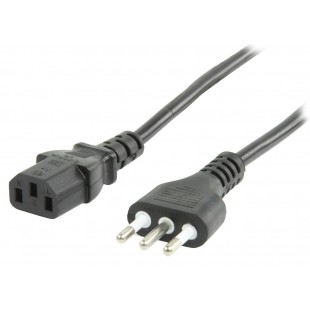 Valueline power cable Italy plug - IEC320 C13 - 5m