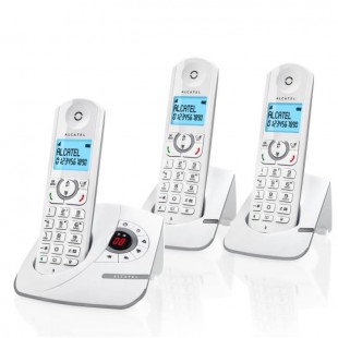 Alcatel F390 Trio Téléphone Sans Fil Répondeur Blanc Gris