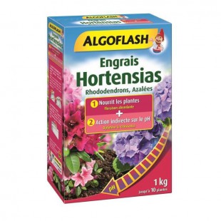 ALGOFLASH Engrais Hortensias, Rhododendrons, Azalées Spécial PH - 1 kg