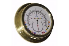 ALTITUDE Thermometre marin / Hygrometre avec signalisation - Laiton - ø 127 mm
