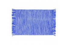 AMORGOS Tapis de bain - Coton - 50x70 cm - Bleu Majorelle