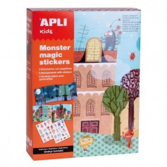 APLI Boite magic stickers - Monstres