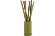 ARDTIME - CP6PAILB - 6 pailles + support - bambou - mini goupillon - boite couleur