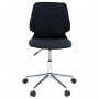 ARO Chaise de bureau - Tissu noir et blanc - Contemporain - L 47 x P 49 cm