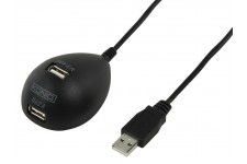 CABLE D'EXTENSION USB2.0 AVEC DOCKING BALL 2 PORTS KÖNIG - 1.5m