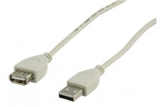 CABLE USB 1.1 A MALE - USB A FEMELLE - 1.8m