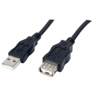 CABLE USB 2.0 A MALE - USB A FEMELLE 3M