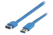 Valueline flat USB 3.0 A male to USB 3.0 A female cable 2.00 m