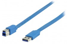 Valueline flat USB 3.0 A male to USB 3.0 B male cable 2.00 m