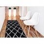 ASMA Tapis de couloir Shaggy - Style berbere - 67 x 180 cm - Noir - Motif géométrique