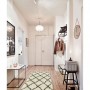 ASMA Tapis de couloir Shaggy - Style berbere - 80 x 140 cm - Creme et marron - Motif géométrique