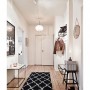 ASMA Tapis de couloir Shaggy - Style berbere - 80 x 140 cm - Noir - Motif géométrique
