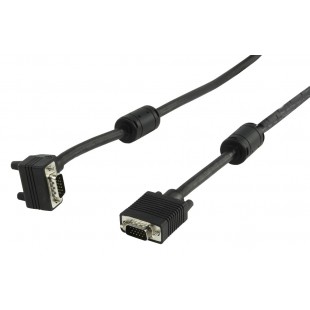 CABLE DE CONNEXION VGA 15P CONNECTES AVEC 1 CONNECTEUR COUDE - 1.8M