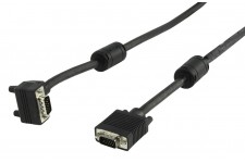 CABLE DE CONNEXION VGA 15P CONNECTES AVEC 1 CONNECTEUR COUDE - 1.8M