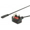 Valueline power cable UK plug - IEC320 C7 - 1.8m