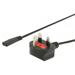 Valueline power cable UK plug - IEC320 C7 - 5.0m