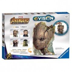 AVENGERS 4S VISION Avengers Infinity War Groot & Co - Réalisez 4 images en 1 Seule Sculpture 3D ! Ravensburger