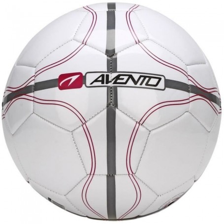 AVENTO Ballon de football - Blanc, gris et rouge